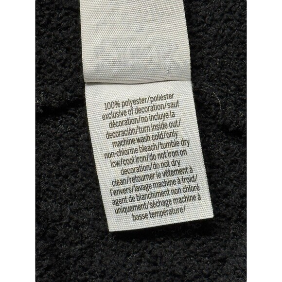 Victoria’s Secret PINK WV Mountaineers Hoodie Women’s XS Black Sherpa Fleece - Picture 5 of 9